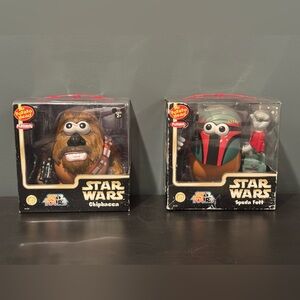 Vintage Mr. Potato Head Star Wars “Chipbacca” and “Spuda Fett” BNIB 2007/2009